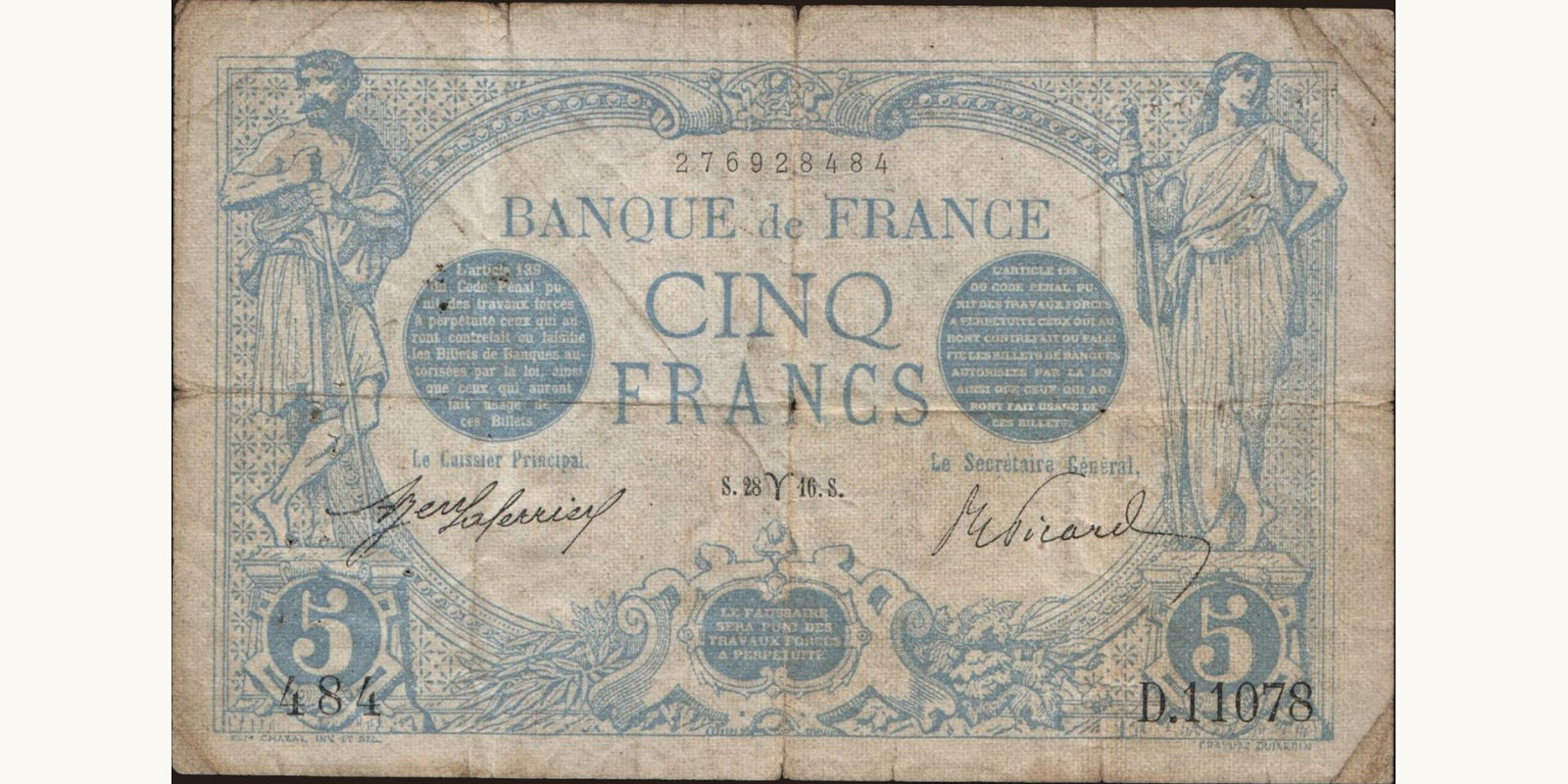5 franc 1916
