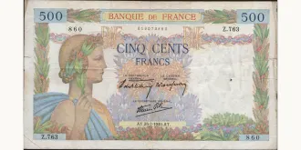 500 francs 1940
