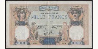1000 francs 1939