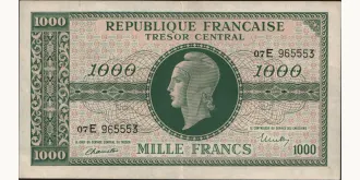 1000 francs 1945