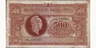 500 francs 1945