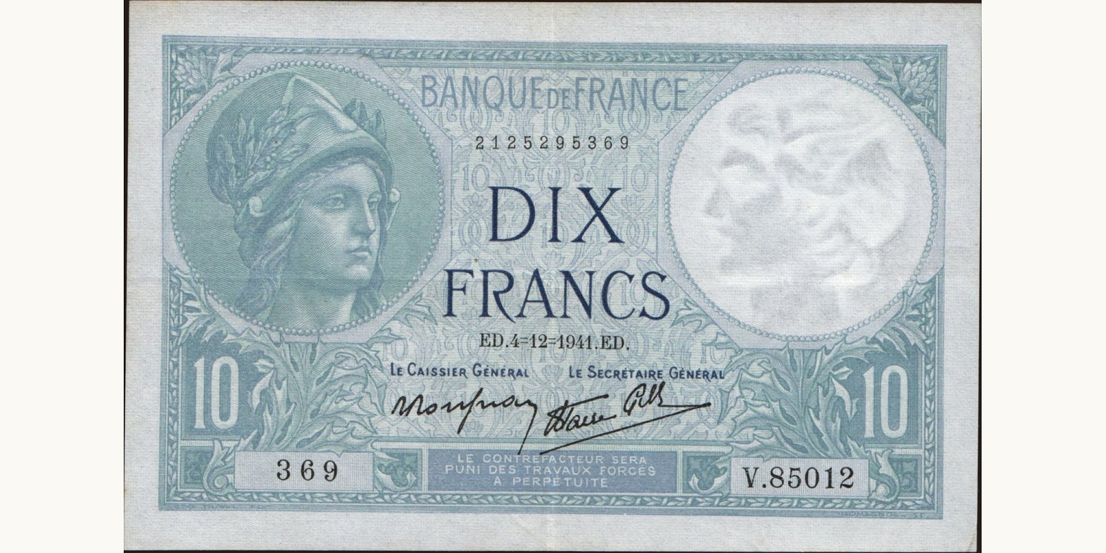10 franc 1941