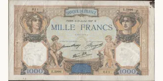 1000 francs 1937