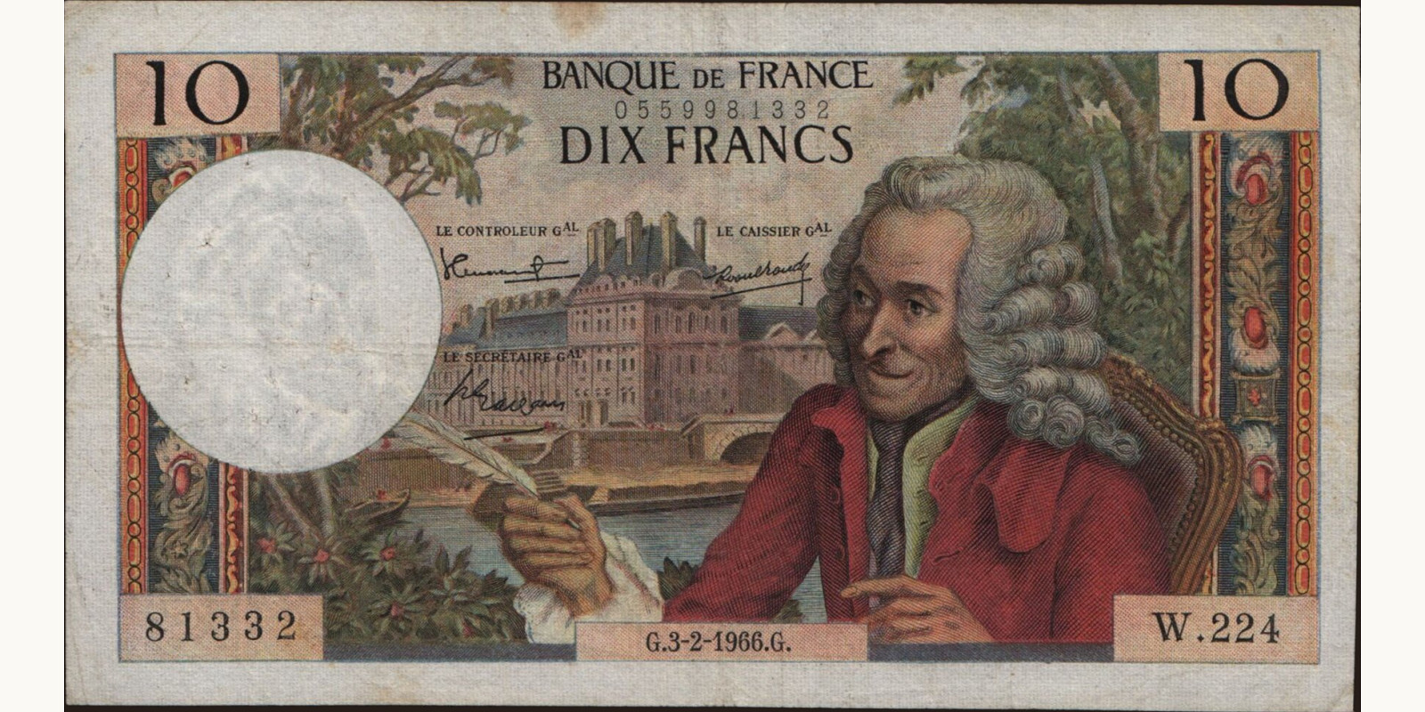 10 franc France 1966 — Front side