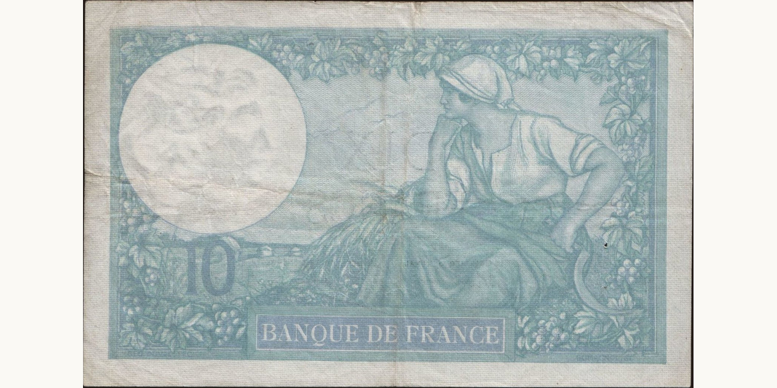 10 franc Франция 1940 — Оборотная сторона
