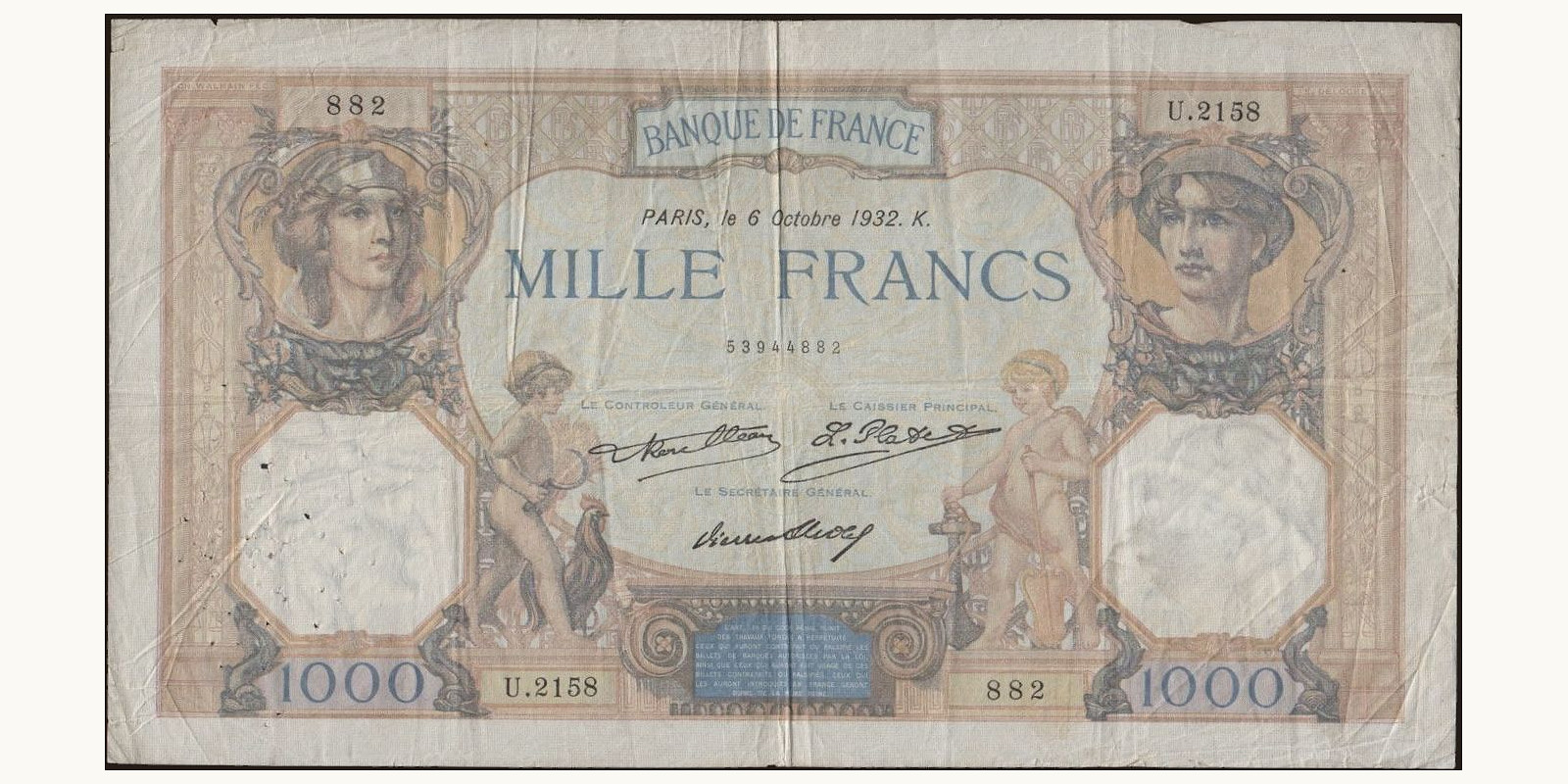 1000 franc 1932