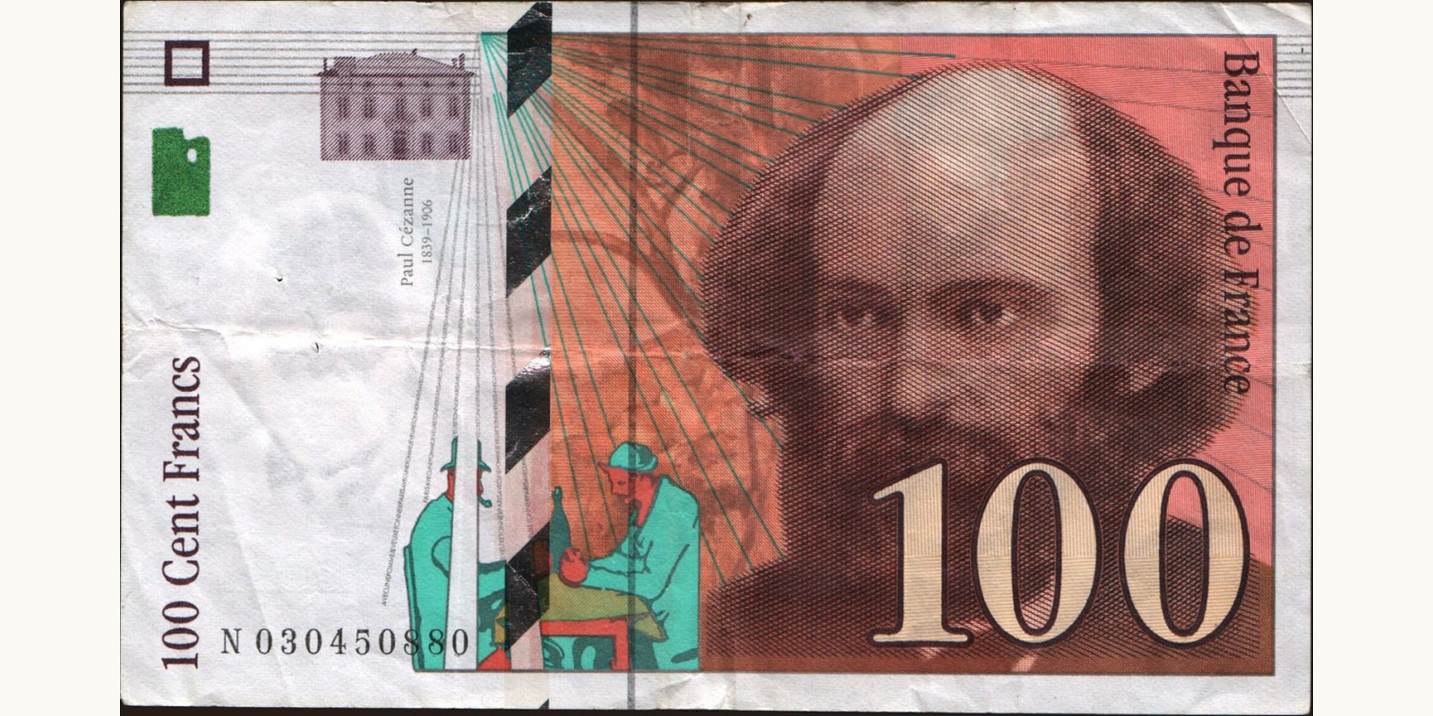 100 franc Франция 1999 — Лицевая сторона