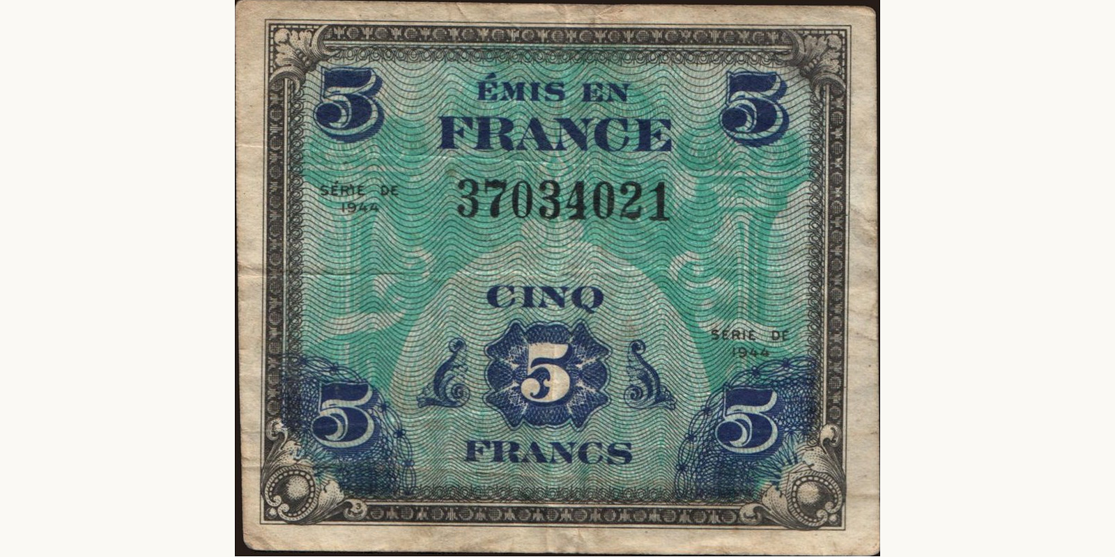 5 franc Франция 1944 — Лицевая сторона
