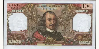100 francs 1977