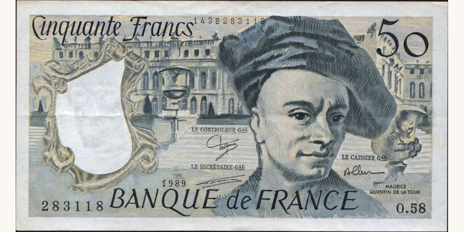 50 franc France 1989 — Front side