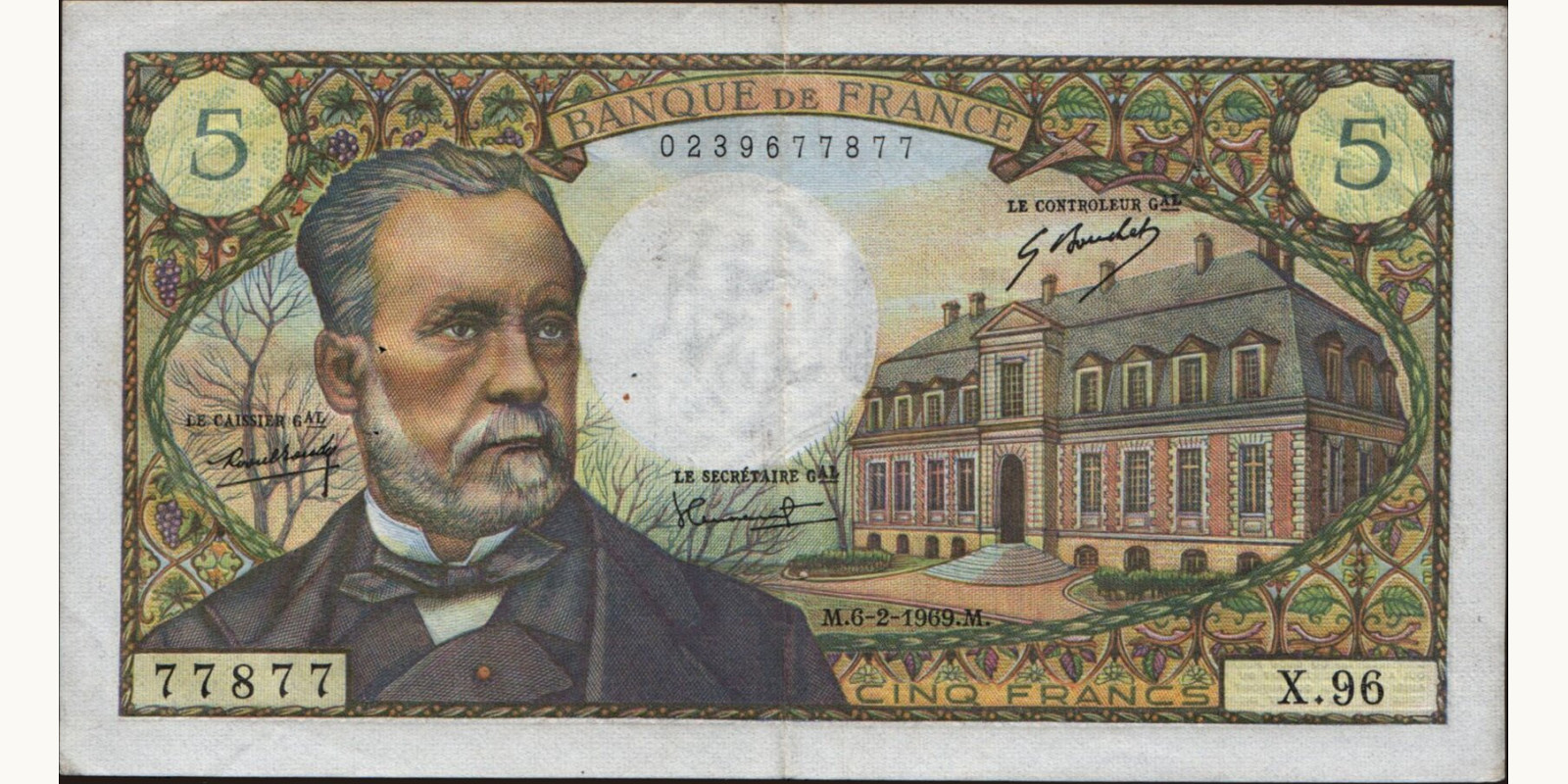 5 franc France 1969 — Front side