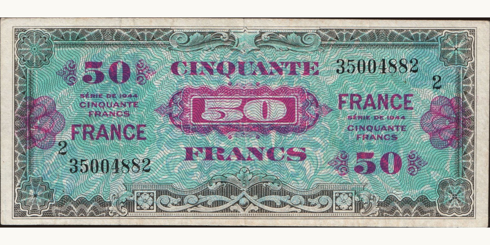 50 franc Франция 1944 — Лицевая сторона