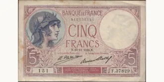 5 francs 1928