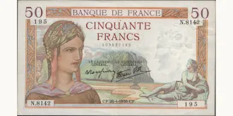 50 francs 1938