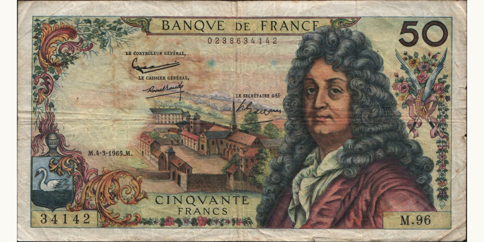 50 franc France 1965 — Front side