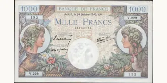 1000 francs 1940