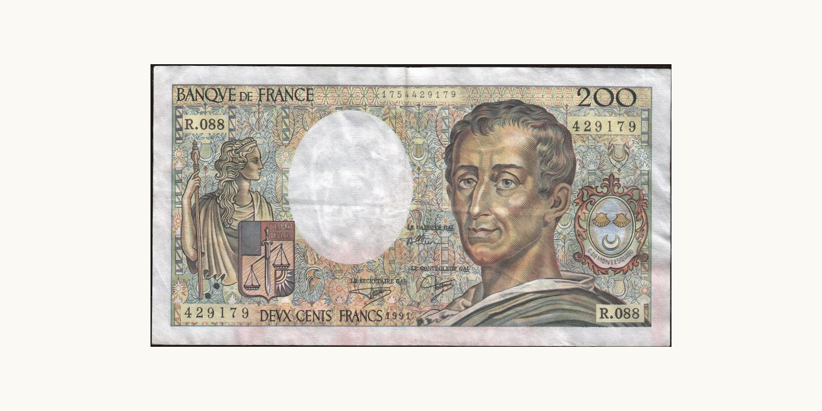 200 franc France 1991 — Front side