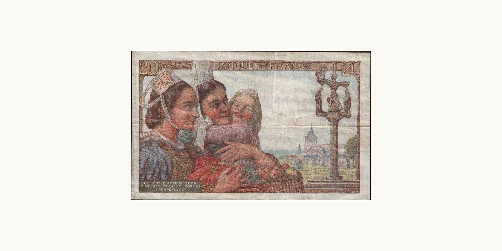 50 franc Франция 1986 — Оборотная сторона