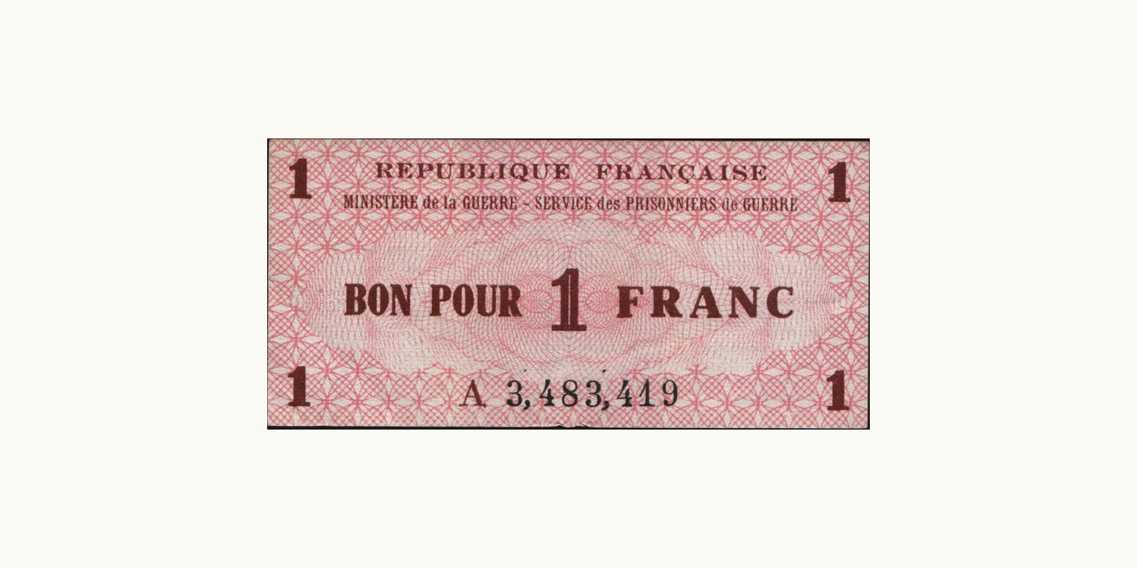 1 franc France 1945 — Front side