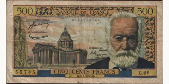 500 francs 1955