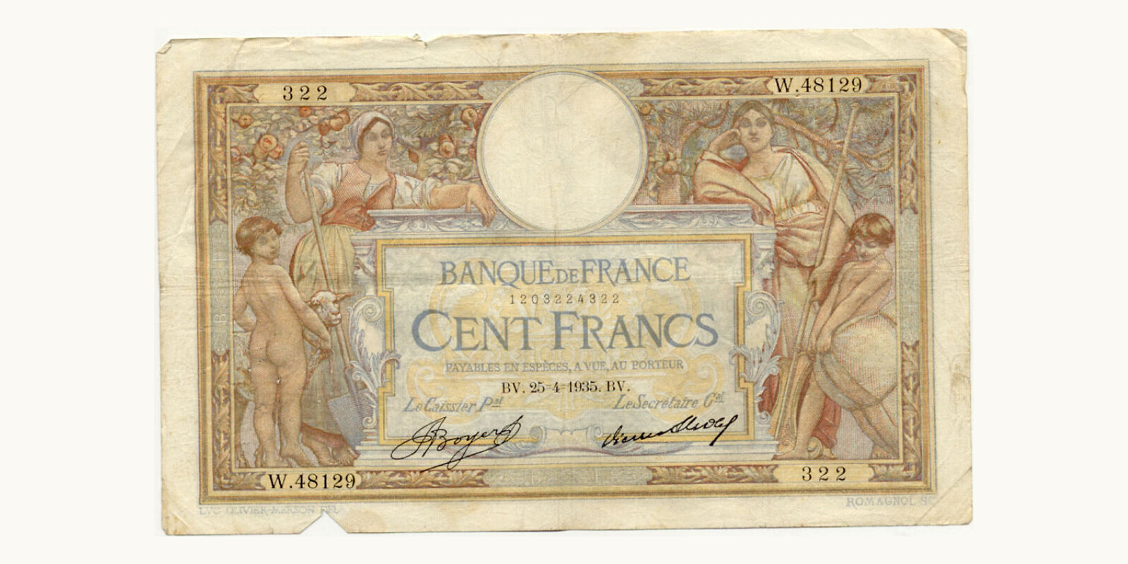 100 franc 1935