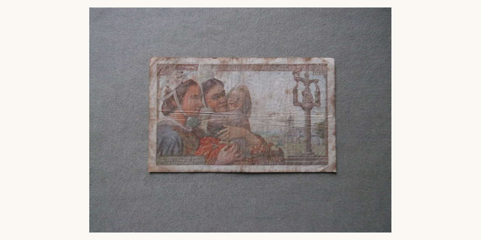 20 franc France 1943 — Back side