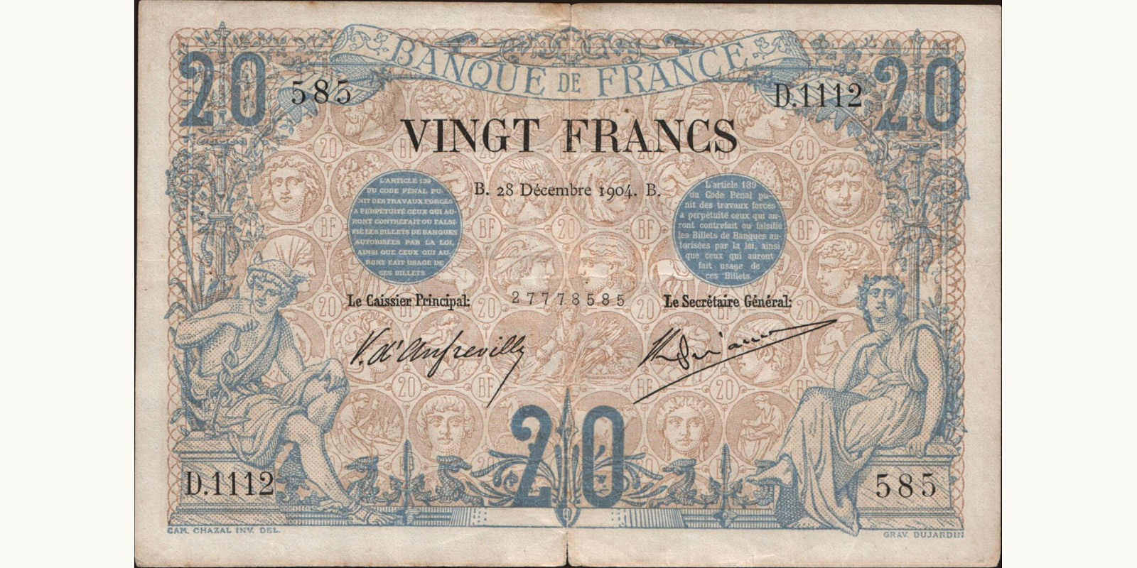 20 franc 1904