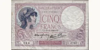 5 francs 1940