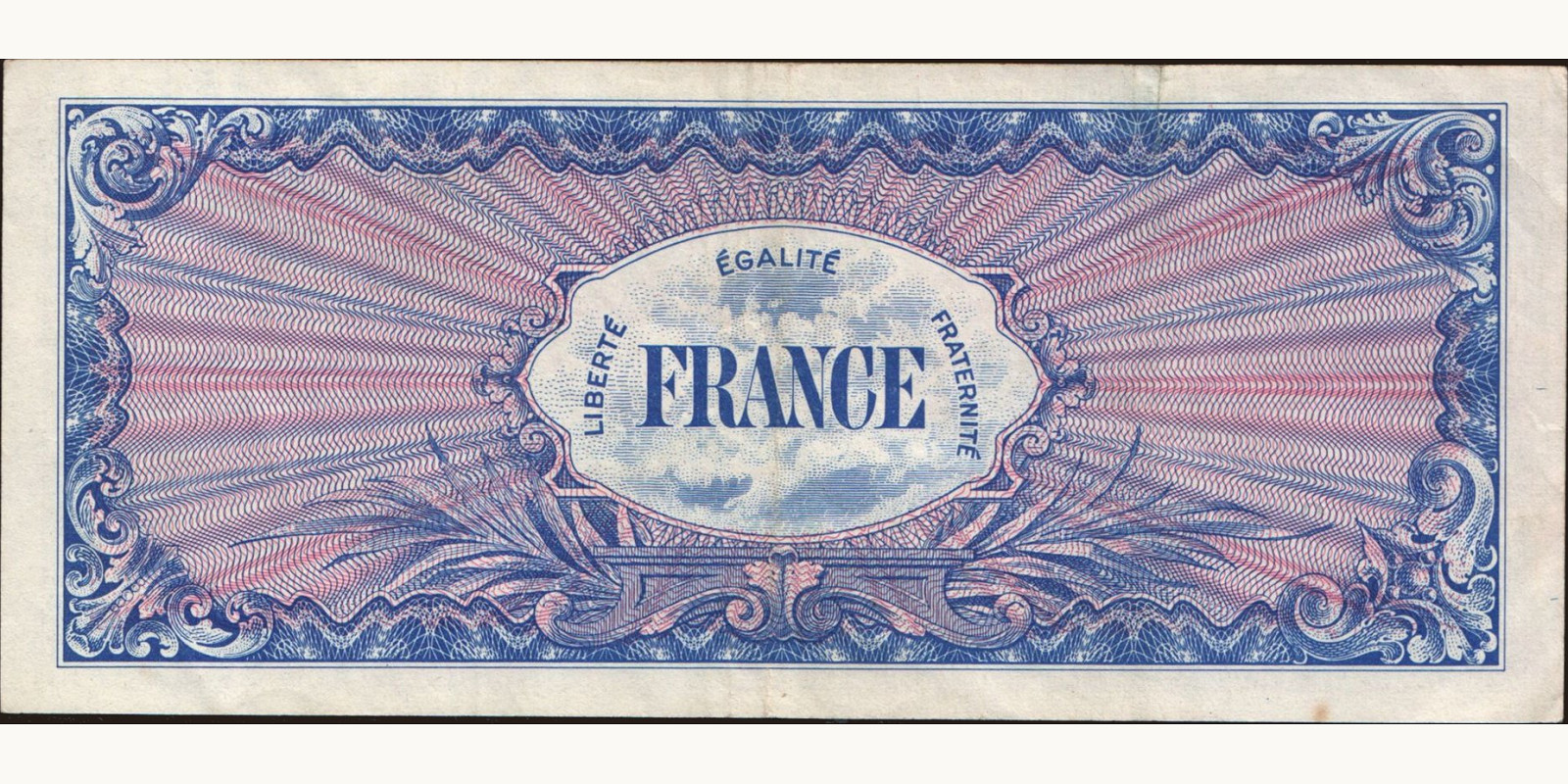 1000 franc Франция 1944 — Оборотная сторона