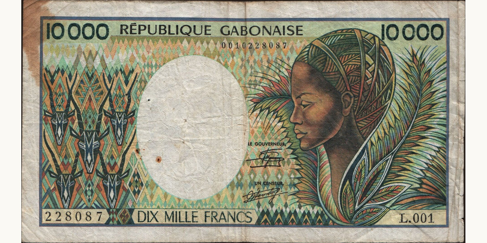 10000 franc 1991