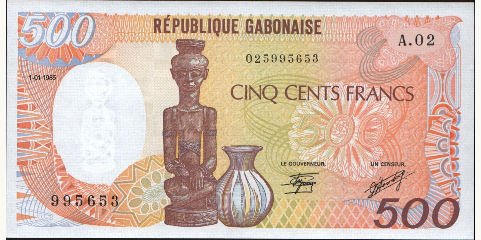 500 franc 1985