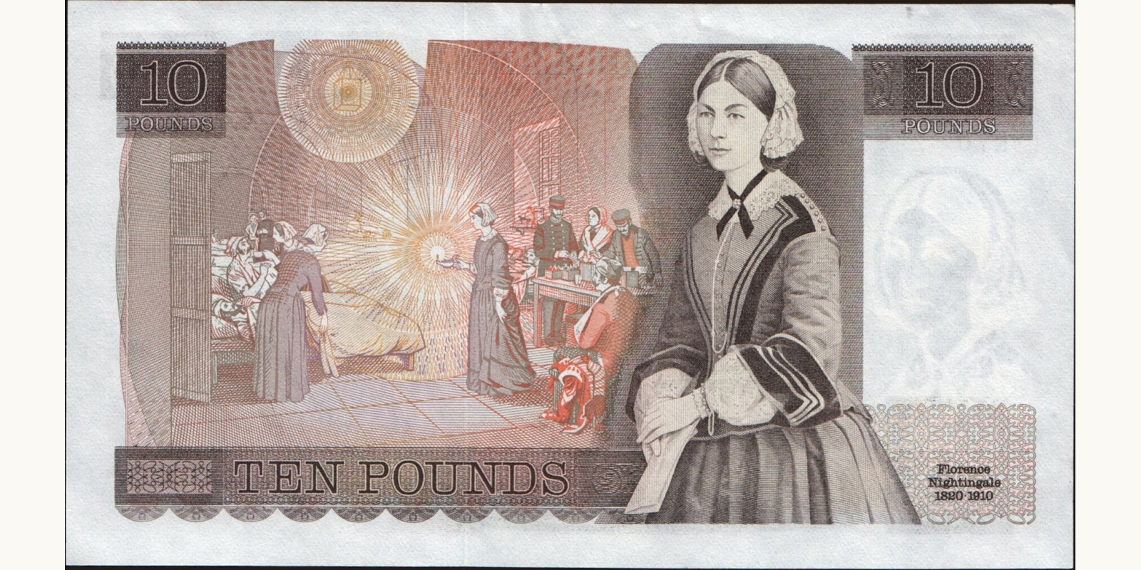 10 pounds United Kingdom 1975 — Back side