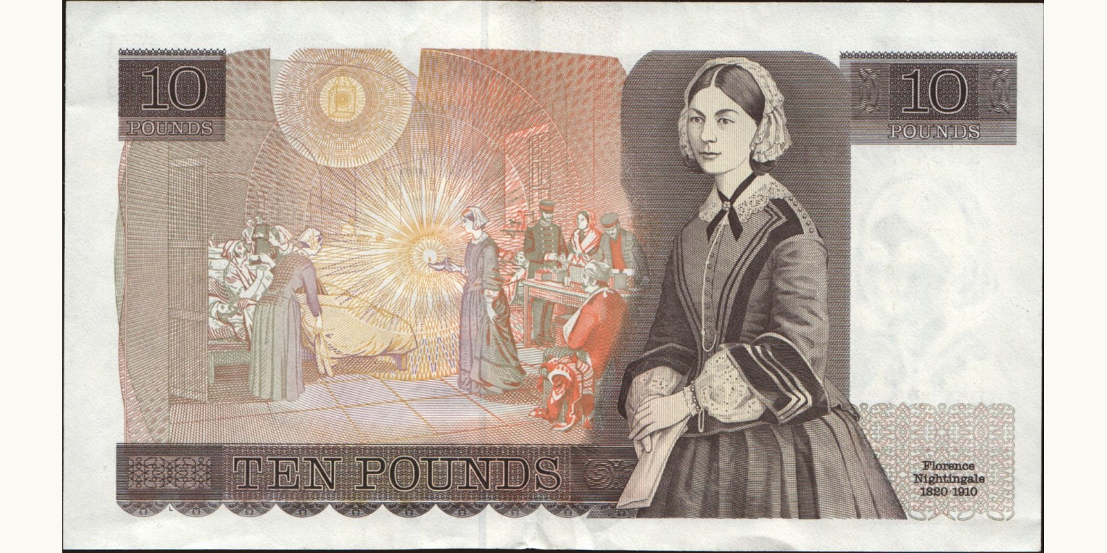 10 pounds United Kingdom 1991 — Back side