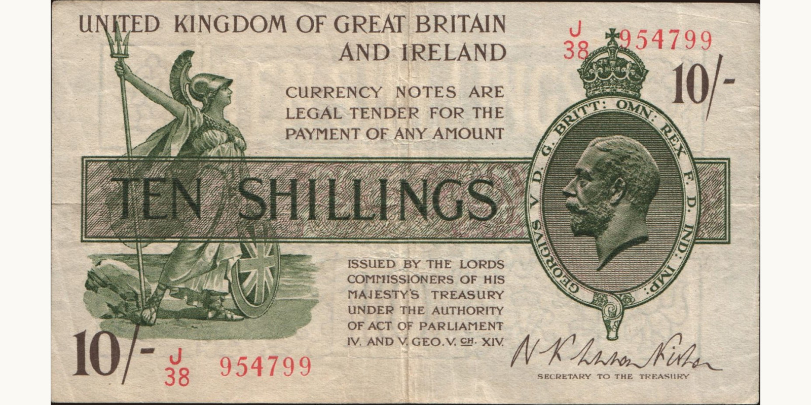 10 shilling 1922