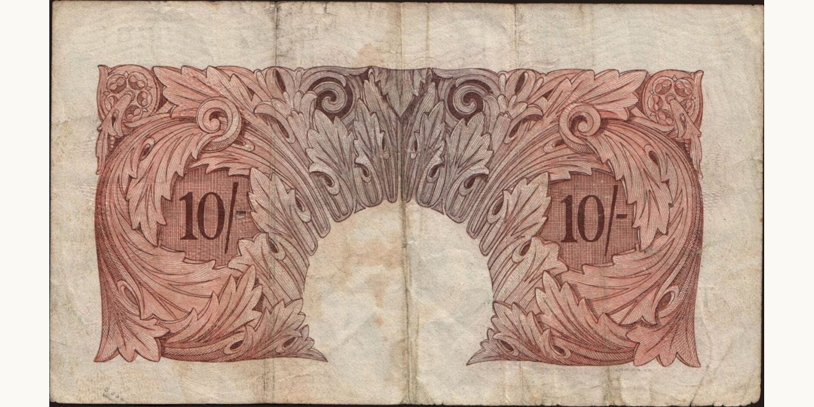 10 shilling Великобритания 1949 — Оборотная сторона