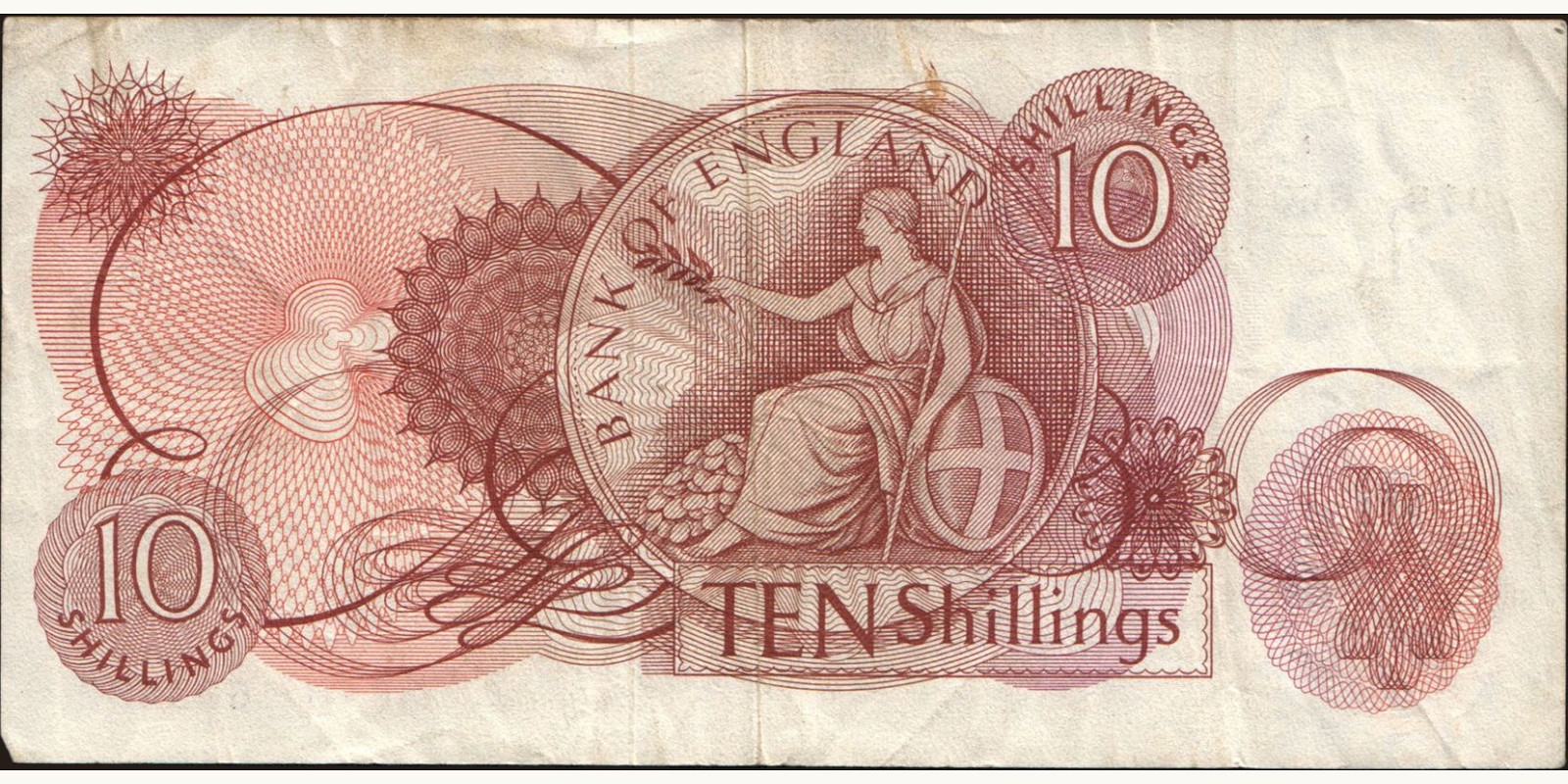 10 shilling Великобритания 1961 — Оборотная сторона