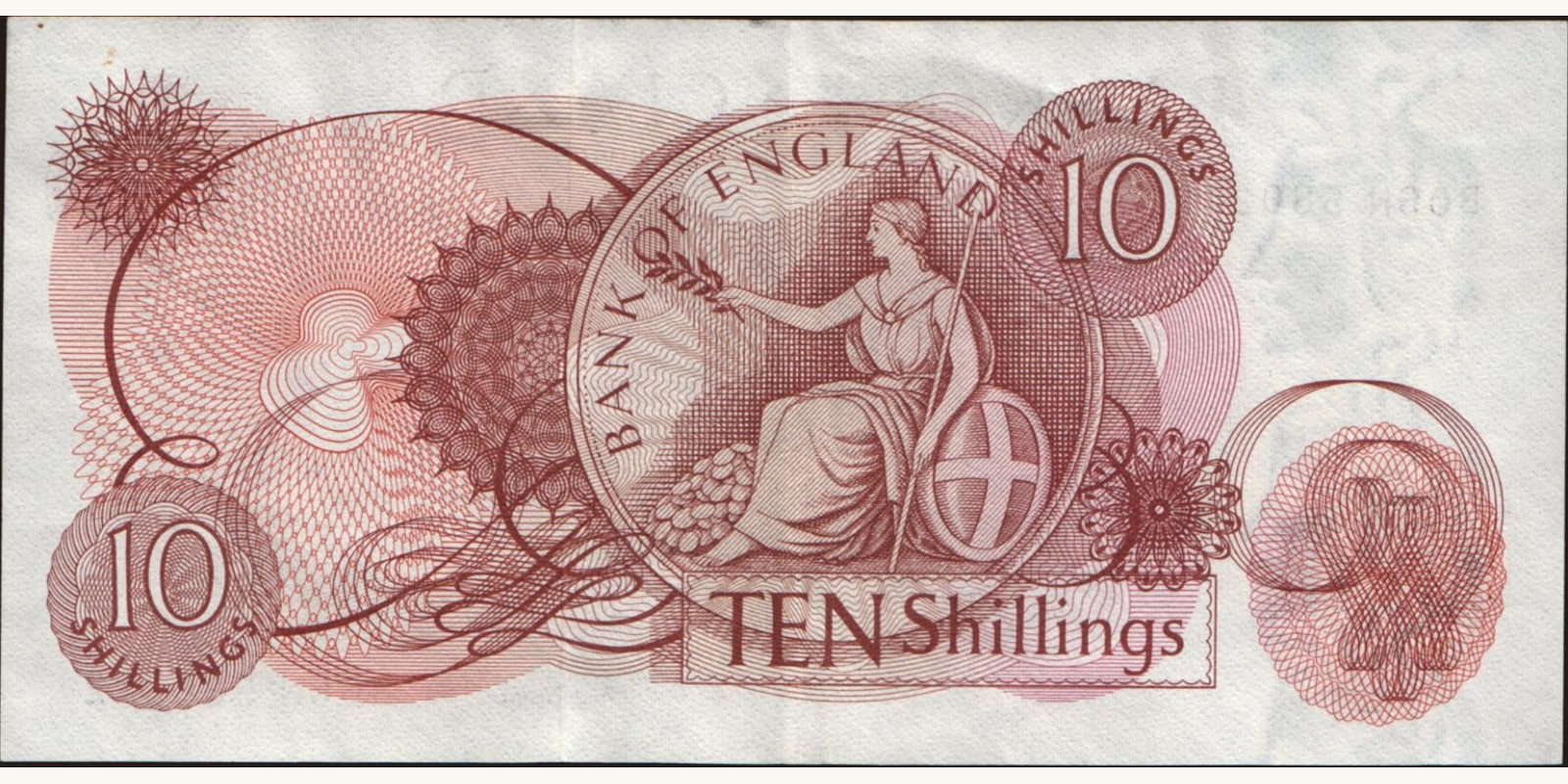 10 shilling United Kingdom 1966 — Back side