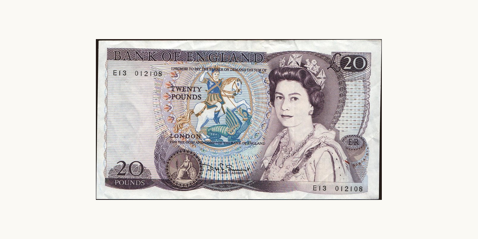 20 pounds United Kingdom 1981 — Front side