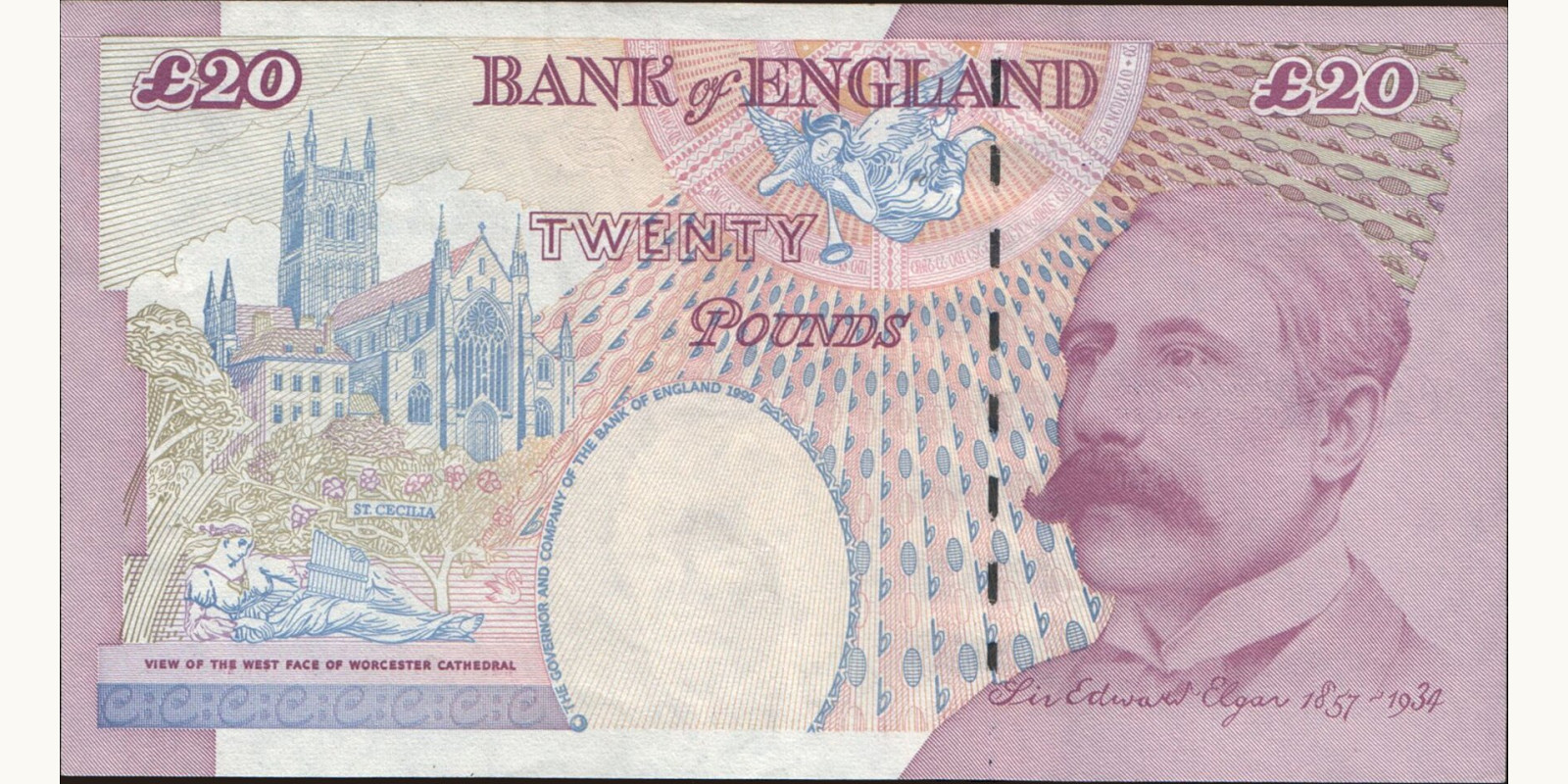 20 pounds United Kingdom 1999 — Back side