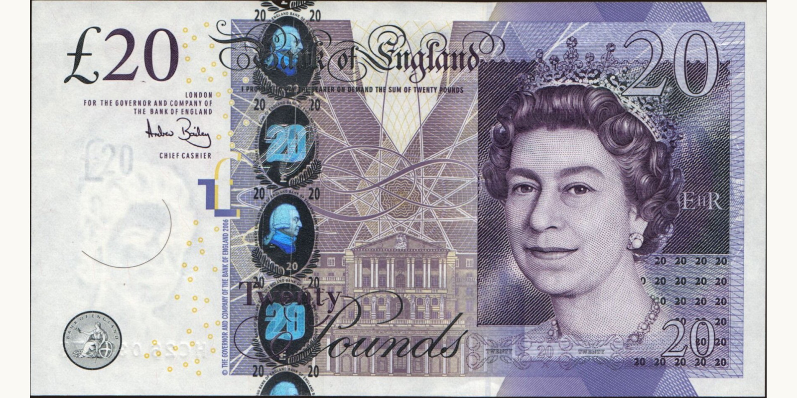 20 pounds United Kingdom 2006 — Front side