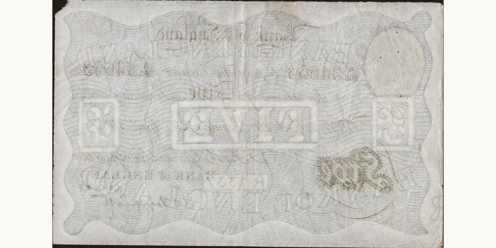 5 pounds Великобритания 1937 — Оборотная сторона