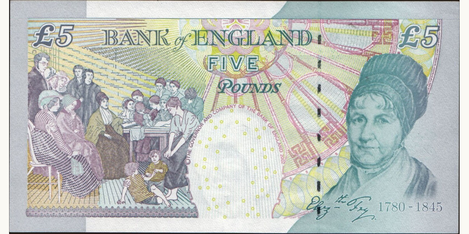 5 pounds Великобритания 2012 — Оборотная сторона