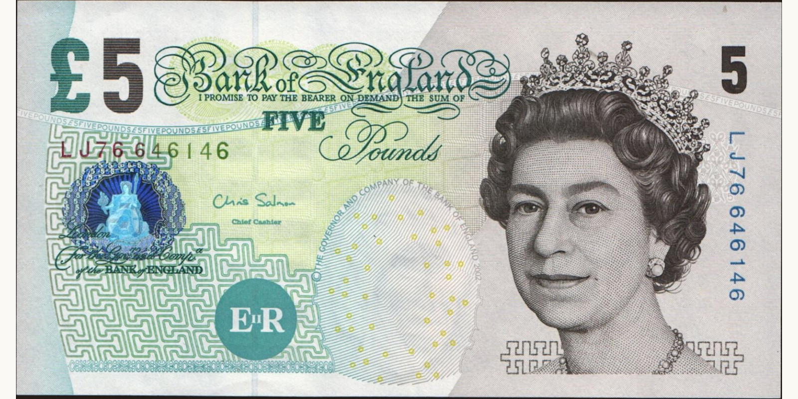 5 pounds Великобритания 2012 — Лицевая сторона