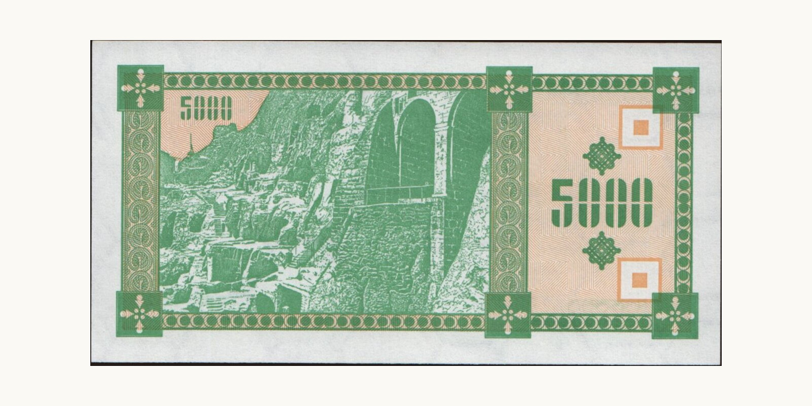 5000 laris Грузия 1993 — Оборотная сторона