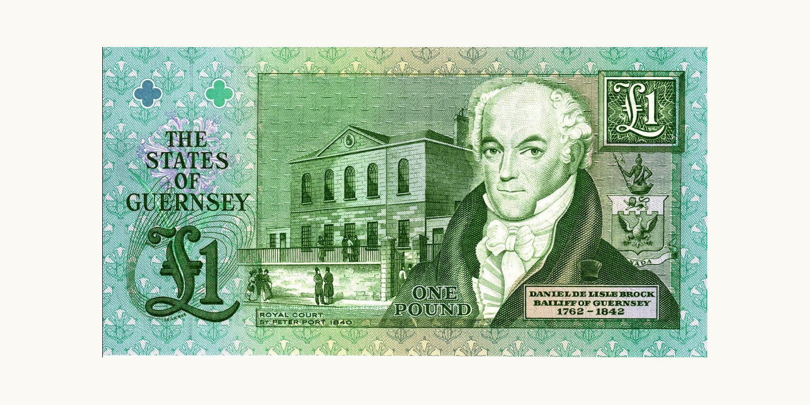 1 Pound Гернси 2016 — Оборотная сторона