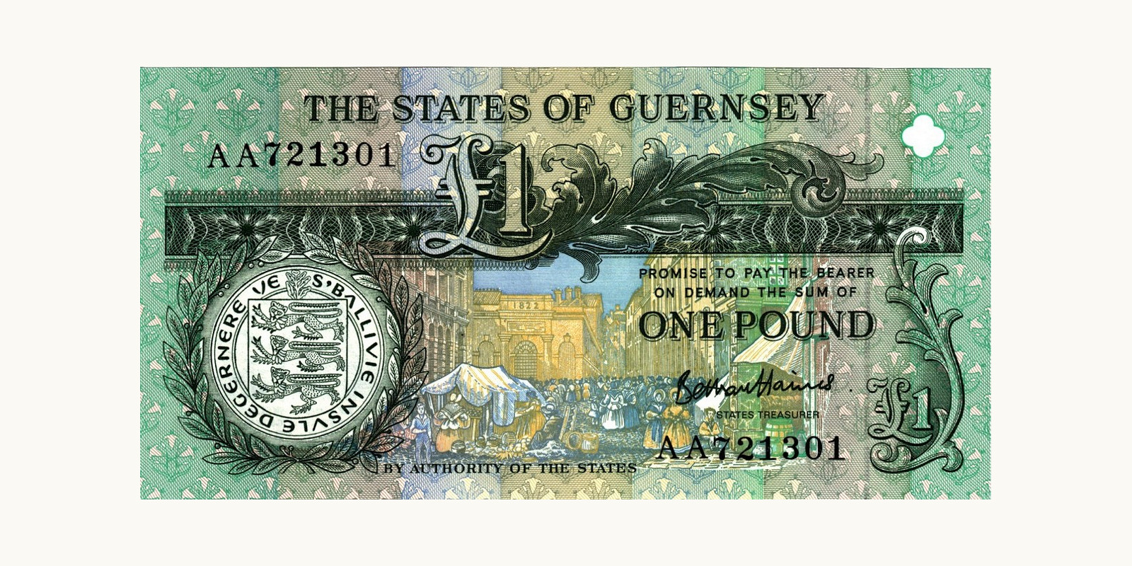 1 Pound Гернси 2016 — Лицевая сторона