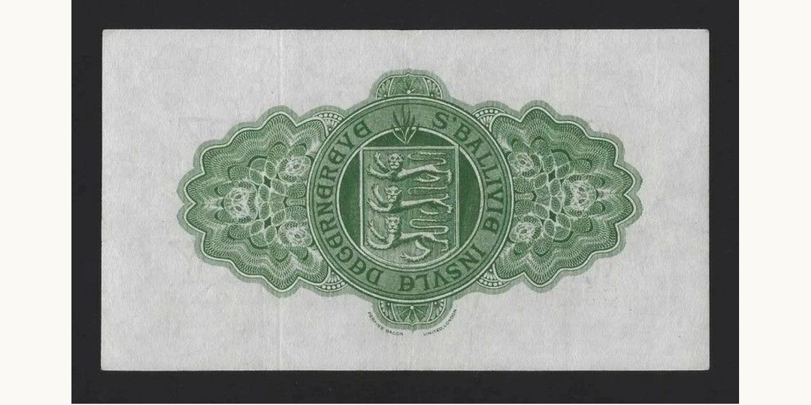 1 pounds Guernsey 1963 — Back side
