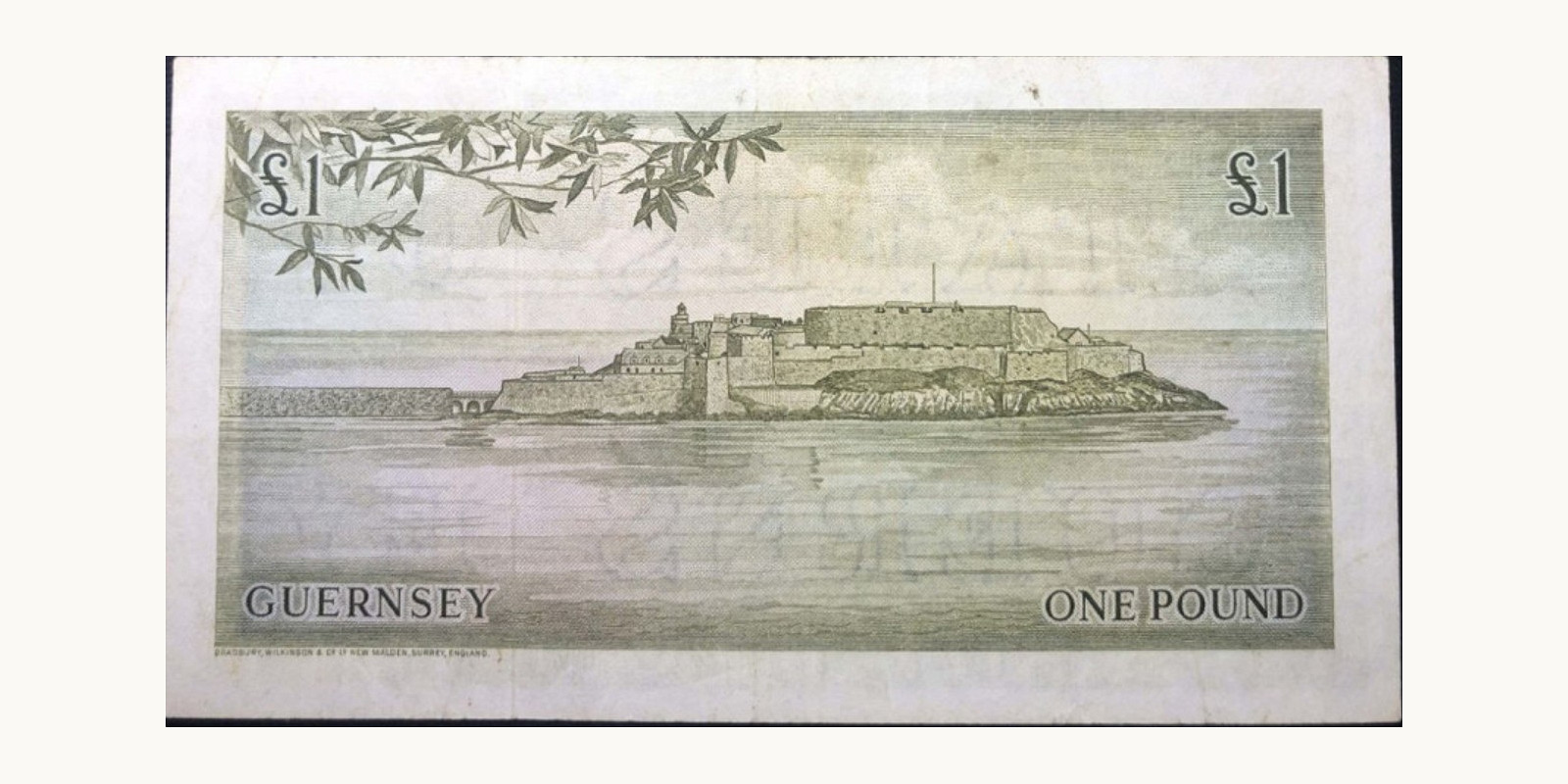 1 pounds Гернси 1969 — Оборотная сторона
