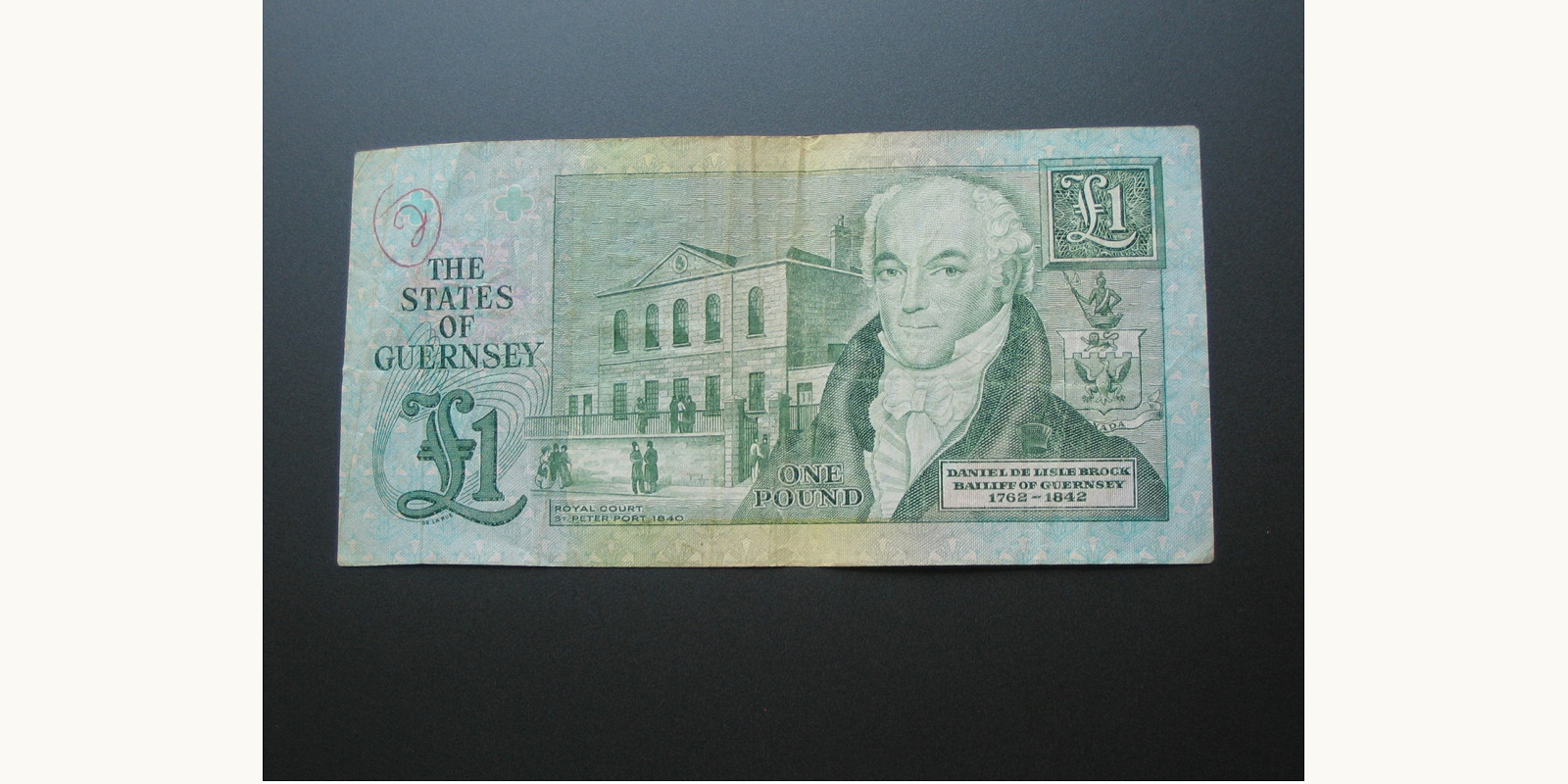 1 pounds Гернси 1991 — Оборотная сторона