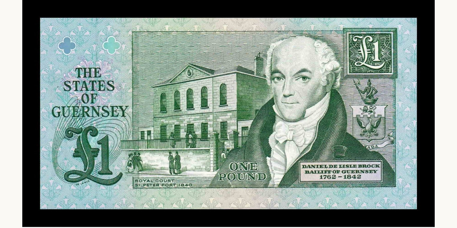 1 pounds Guernsey 1995 — Back side